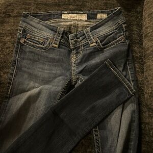 BKE Women's Skinny Jeans - Dark Blue